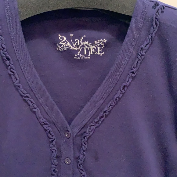 2 a TEE Navy Long Sleeve Shirt - Picture 2 of 5